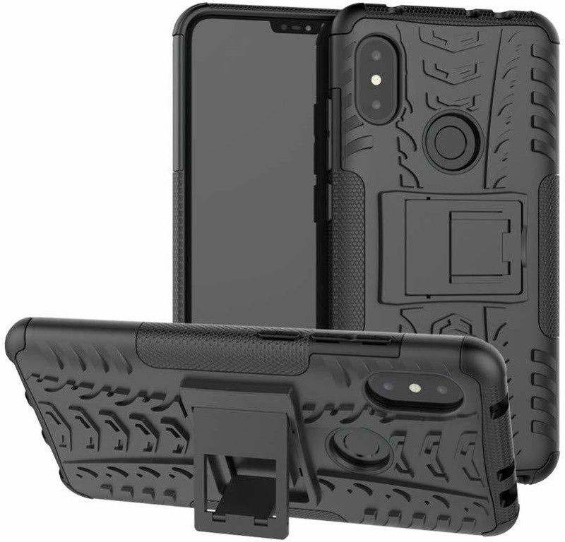 S-Hardline Back Cover for Mi Redmi Note 6 Pro  (Black, Pack of: 1)