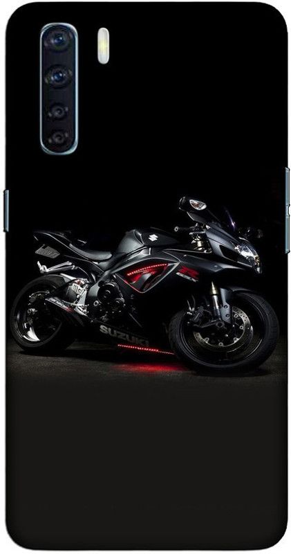 CROKIAN Back Cover for Oppo F15 Bike Back Cover  (Multicolor, Hard Case)