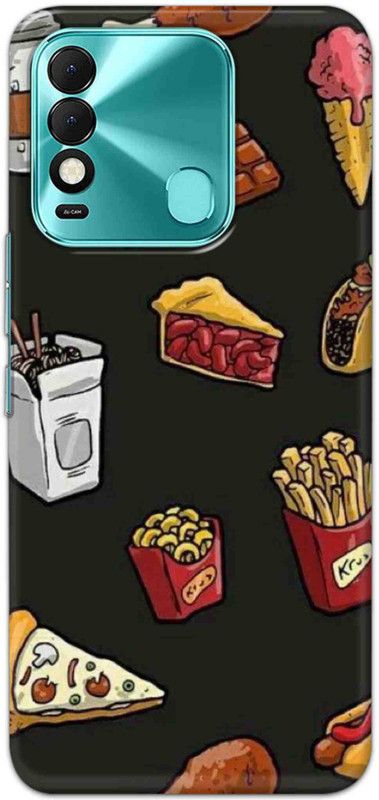 NDCOM Back Cover for Tecno Spark 8 Always Hungry Printed  (Multicolor, Hard Case, Pack of: 1)