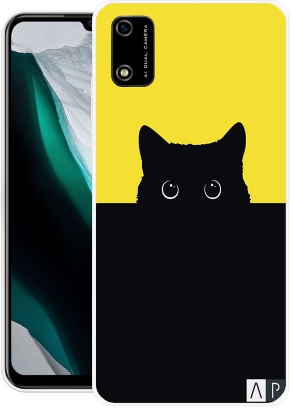 Sswastik Back Cover for Itel A23 Pro  (Yellow, Black, Silicon)
