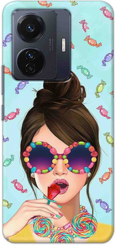 NDCOM Back Cover for Vivo T1 Pro 5G Cool Girl Printed  (Multicolor, Hard Case, Pack of: 1)