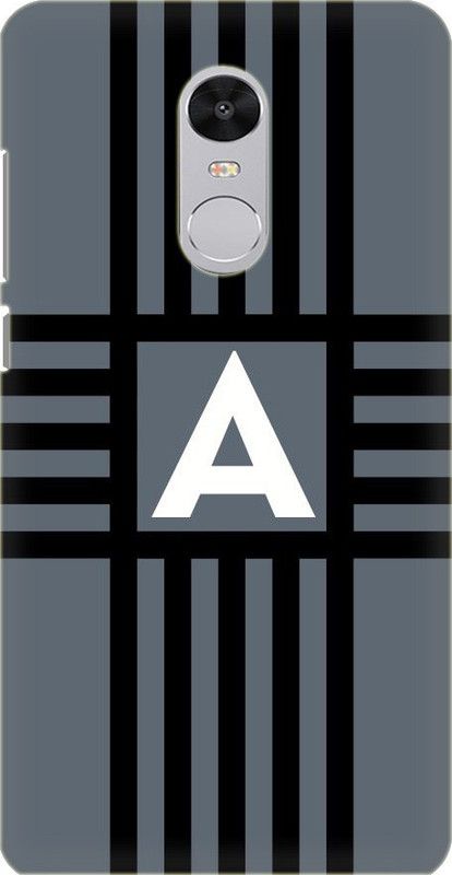 Coberta Case Back Cover for Mi Redmi Note 4 Grey And Black Name Alphabets A Design Back Case For Rd Note 4 By Coberta  (Multicolor, Pack of: 1)