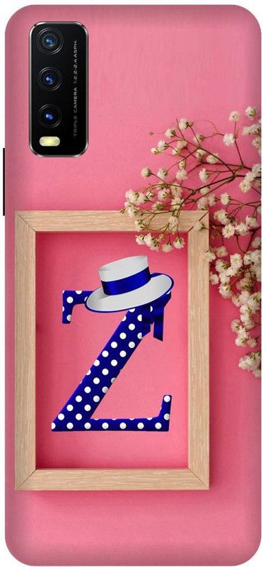 SSMORYA Back Cover for Vivo Y20, Vivo Y20i, Z letter, Pink Printed  (Multicolor, Hard Case, Pack of: 1)