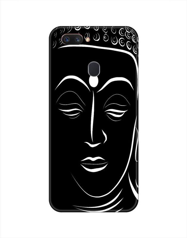 Smutty Back Cover for Realme U1, RMX1831, RMX1833 - Monk Budha Print  (Black, White, Hard Case, Pack of: 1)