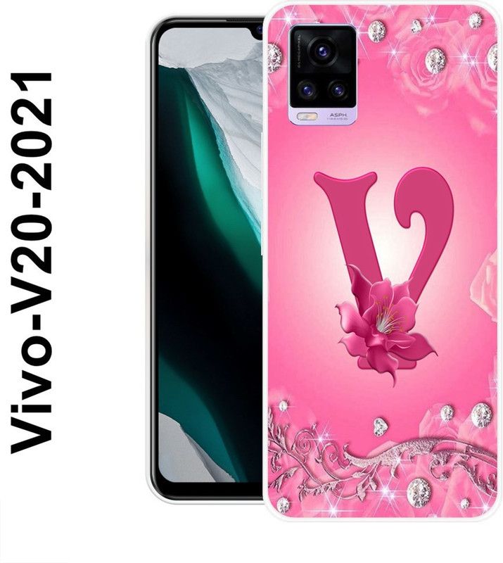 Sswastik Back Cover for Vivo V20 2021  (Pink, Silicon)