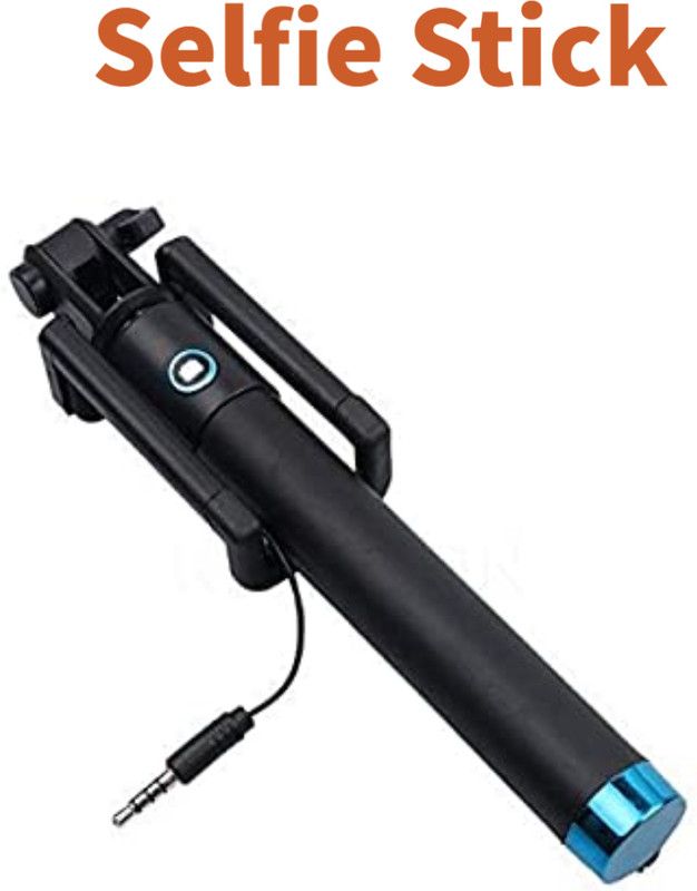 LUTENET elfie Stick for iPhone and Android and All Smartphones (Multicolor) Cable Selfie Stick  (Multicolor, Remote Included)