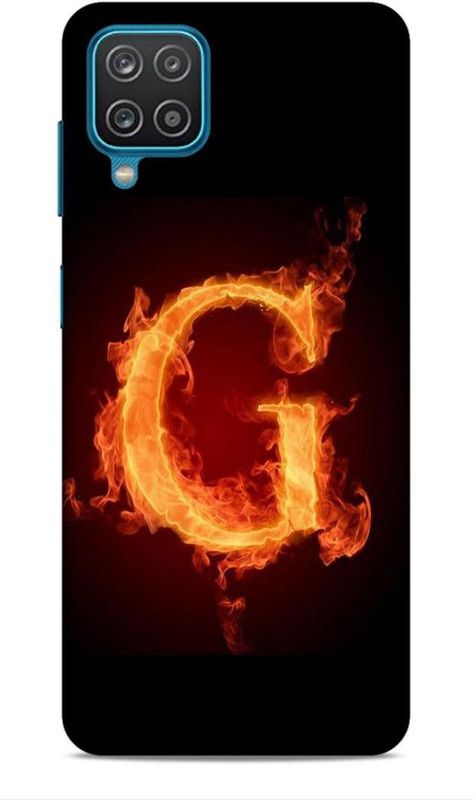 Printabulous Back Cover for Samsung Galaxy M12, Samsung Galaxy A12, Samsung Galaxy F12  (Orange, Black)