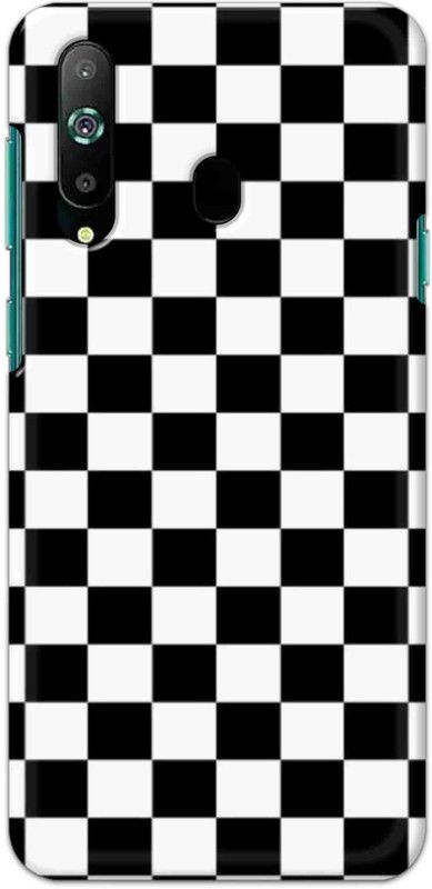 NDCOM Back Cover for Samsung Galaxy A8s Black And White Color Blocks Printed  (Multicolor, Hard Case, Pack of: 1)
