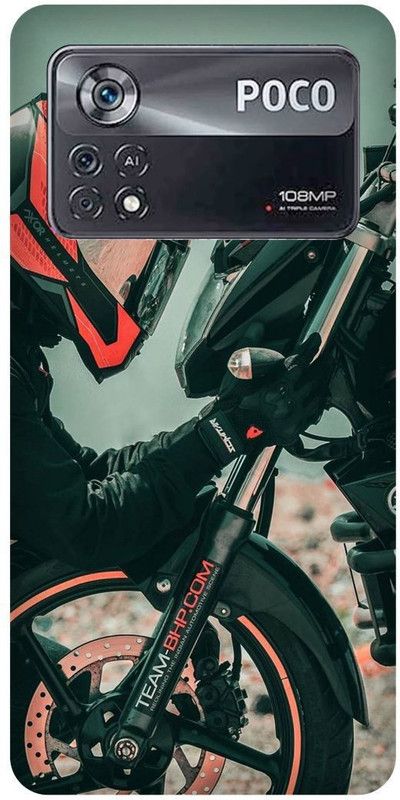 play fast Back Cover for POCO X4 Pro 5G, RIDER, BOY, BIKE, KTM, DUKE  (Black, Hard Case, Pack of: 1)