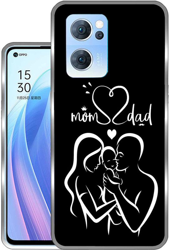 Vascase Back Cover for Oppo Reno 7 5G  (Black, White, Silicon, Pack of: 1)