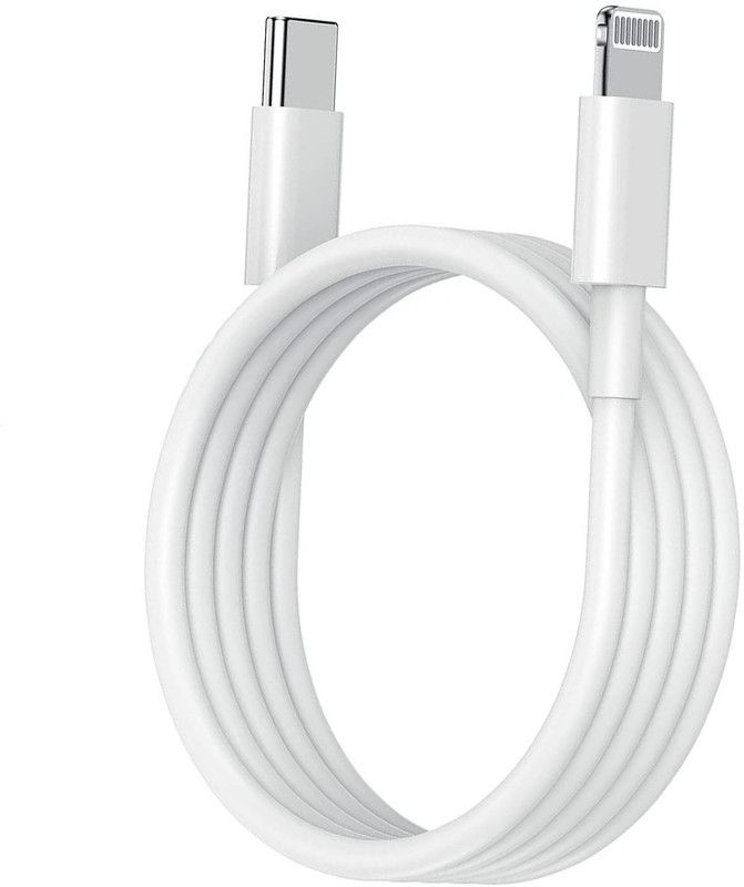 OVENIX Lightning Cable 1 m iPhone Fast Charger, USB Type C to Lightning Cable  (Compatible with iphone, ipad, White, One Cable)