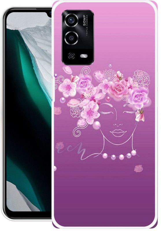 redfly Back Cover for Oppo A55 5G  (Purple, Grip Case, Silicon, Pack of: 1)