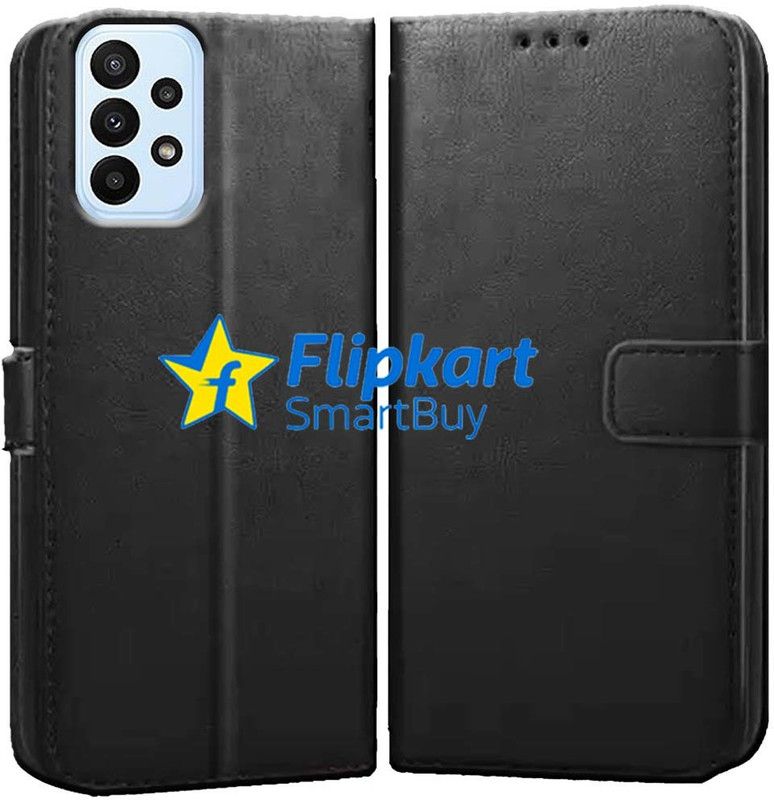 Flipkart SmartBuy Back Cover for Samsung A23  (Black, Cases with Holder, Pack of: 1)