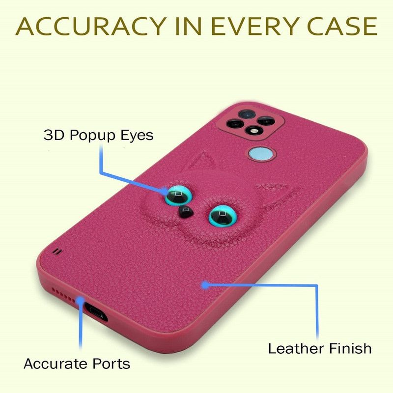 Fastship Back Cover for Cat Eye Realme C21Y  (Pink, Waterproof, Silicon)