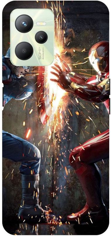 THE NARAYANA COLLECTIONS Back Cover for REALME C35-RMX3511-CAPTAIN,AMERICA,IRONMAN,SUIT,AVENGERS  (Multicolor, Hard Case, Pack of: 1)