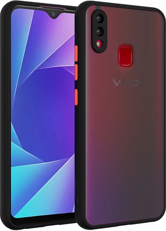 BUDDHU Back Cover for Vivo Y95, Vivo Y93, Vivo Y91  (Black, Camera Bump Protector, Pack of: 1)
