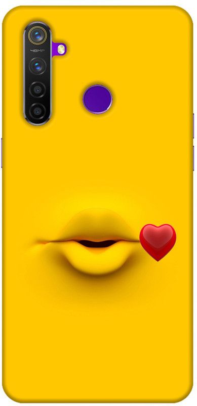 Sswastik Back Cover for Realme 5i  (Yellow, Grip Case, Silicon, Pack of: 1)