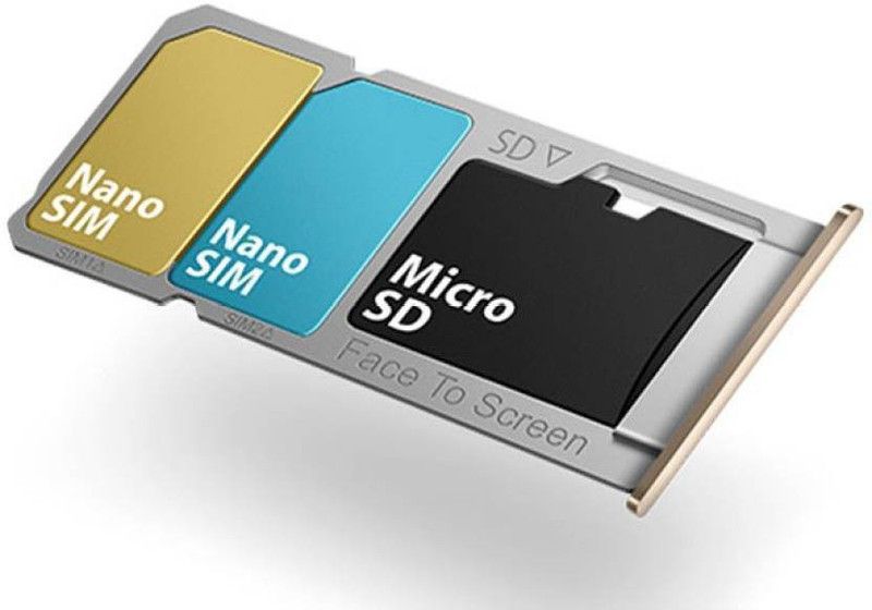 Black Sim Card Tray  (Compatible With Oppo F1s - Gold)