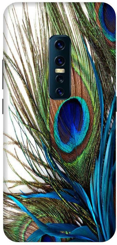 SSMORYA Back Cover for Vivo V17 Pro/Vivo 1909 Peep Of Peacock Printed Back Cover  (Multicolor, Waterproof, Pack of: 1)