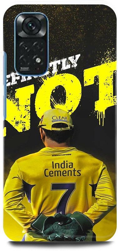 play fast Back Cover for POCO M4 Pro MAHENDRA, SINGH, DHONI, MS, DHONI, CSK, PLAYER  (Yellow, Hard Case, Pack of: 1)