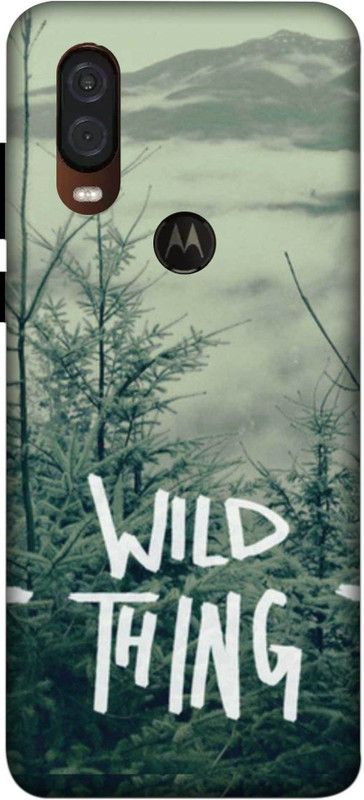 NDCOM Back Cover for Motorola One Vision Wild Thing Printed  (Multicolor, Hard Case)