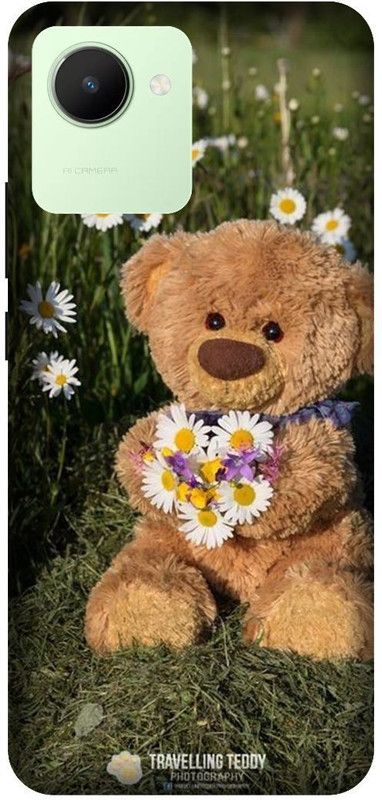 VS PRINT LINK Back Cover for Realme C30 , RMX3581 ,teddy bear, teddy ,Printed Back cover  (Brown, Hard Case, Pack of: 1)