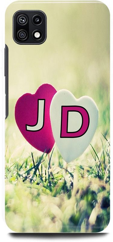 JUGGA Back Cover for SAMSUNG Galaxy A22 5G, J LOVES D NAME,J NAME, D LETTER, ALPHABET,J LOVE D NAME  (Green, Hard Case, Pack of: 1)