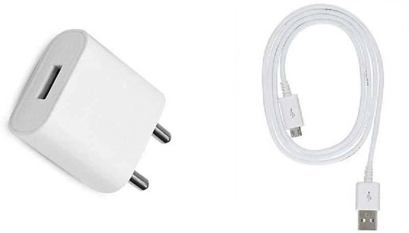 R4S4VK NA 2.1 A Mobile White Wall Chareger – 152 Charger with Detachable Cable  (White)