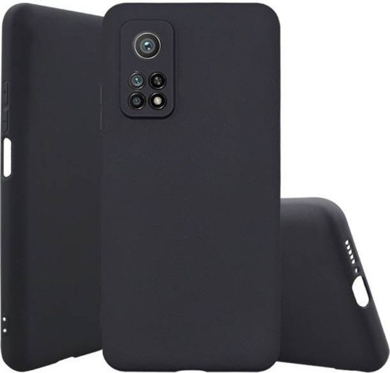 NIKICOVER Back Cover for Mi 10T  (Black, Flexible, Silicon)