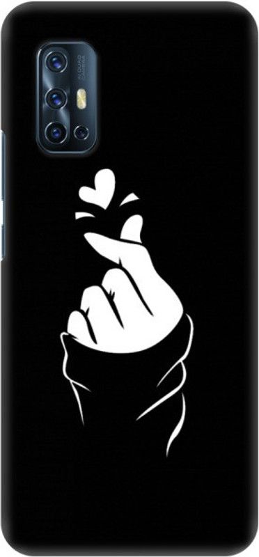 COBIERTAS Back Cover for Vivo V17  (Black, White, Hard Case)