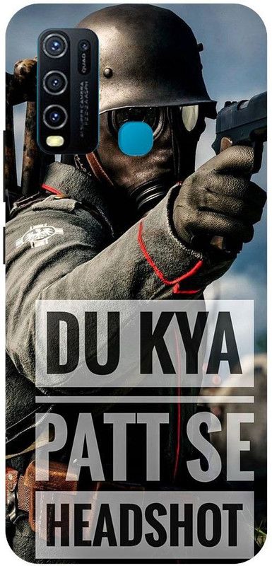THE NARAYANA COLLECTIONS Back Cover for VIVO Y50- 1935-PATT,SE,HEAD,SHOT,PUBG,KAR98,LOVER  (Multicolor, Hard Case, Pack of: 1)
