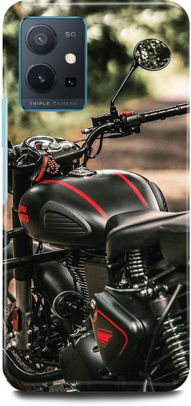 play fast Back Cover for Vivo T1 5G, V2141 ROYAL, ENFIELD, BULLET, CLASSIC, BIKE, LOVER, RACER  (Grey, Hard Case, Pack of: 1)