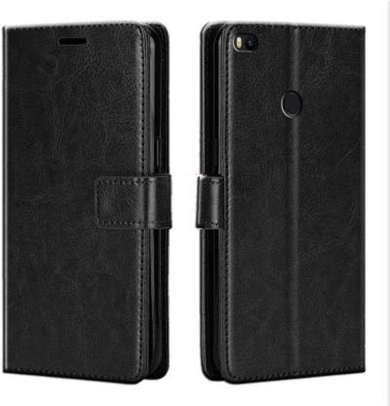 Just Be You Flip Cover for Xiaomi Redmi 4 Flip Cover Magnetic Leather Wallet Case Shockproof TPU  (Black, Dual Protection, Pack of: 1)