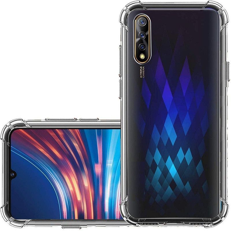 Phone Back Cover Bumper Case for Samsung Galaxy A70, Galaxy A70, Galaxy A70  (Transparent, White, Grip Case, Pack of: 1)