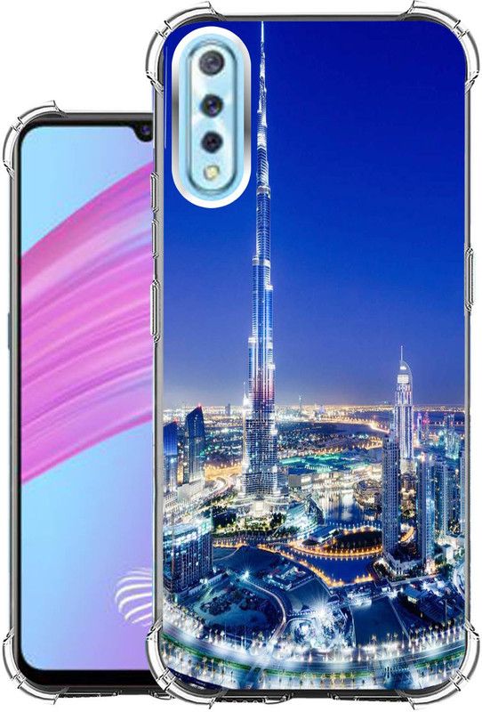 Snazzy Back Cover for Vivo S1  (Blue, Shock Proof, Silicon, Pack of: 1)