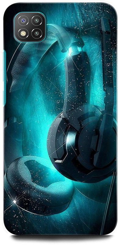 INTELLIZE Back Cover for POCO C3 MZB07RHIN MUSIC, DANCE, HEADPHONE, MUSIC LOVE, DANCE LOVE  (Multicolor, Hard Case, Pack of: 1)