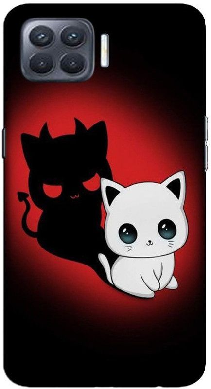 CROKIAN Back Cover for Oppo F17 Cat Back Cover  (Multicolor, Hard Case, Pack of: 1)