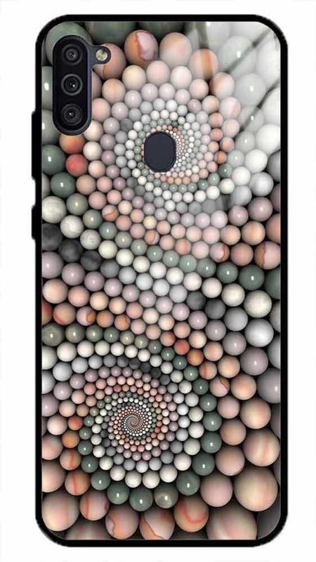 NDCOM Back Cover for Samsung Galaxy M11 Beautiful Stone Printed Glass Case  (Multicolor, Grip Case, Pack of: 1)