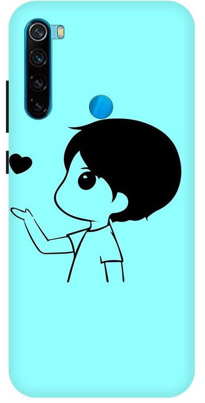 PICHKU Back Cover for REDMI NOTE 8-M1908C3JH-CUTE,PINK,GIRL,ANIME,LOVE,QUEEN,BOYS,COUPLE,HEART,KISS,LIFE,LINE  (Blue, Hard Case, Pack of: 1)