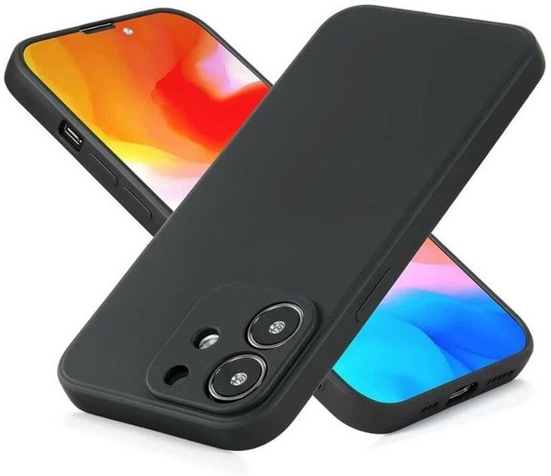 CHIRANTH Back Cover for iPhone 12  (Black, Pack of: 1)