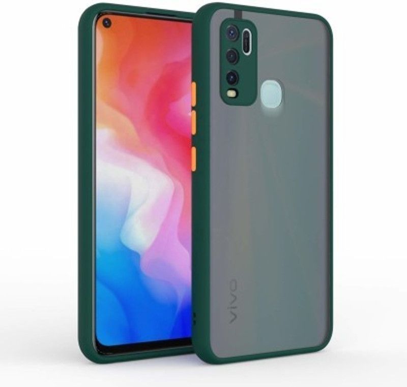 Cermarise Back Cover for Vivo Y50  (Green, Camera Bump Protector)