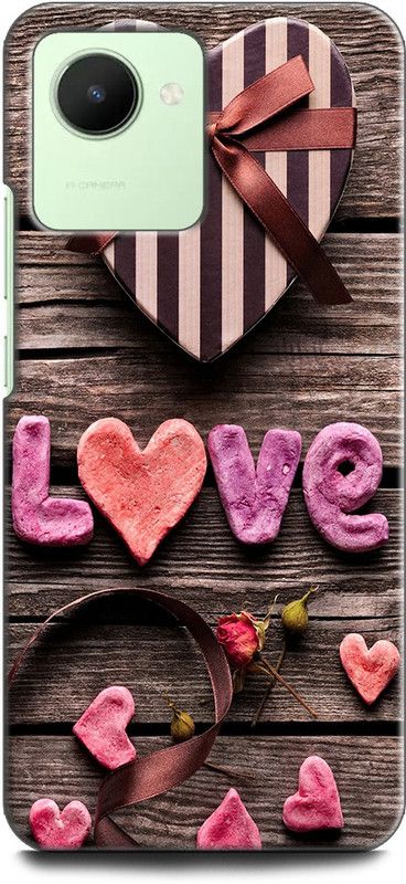 WallCraft Back Cover for Realme Narzo 50i Prime, RMX3506 HEART, WOODEN HEART, LOVE, WOOD, ABSTRACT ART  (Multicolor, Dual Protection, Pack of: 1)