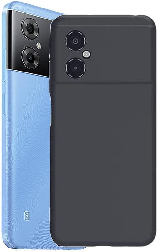 Phone Back Cover Back Cover for POCO M4 5G  (Black, Grip Case, Pack of: 1)