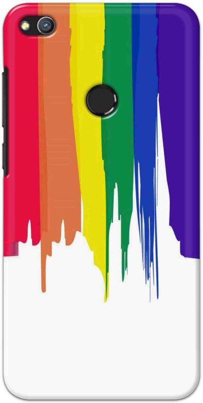 NDCOM Back Cover for Honor 8 Lite Rainbow Colors On White Printed  (Multicolor, Hard Case, Pack of: 1)