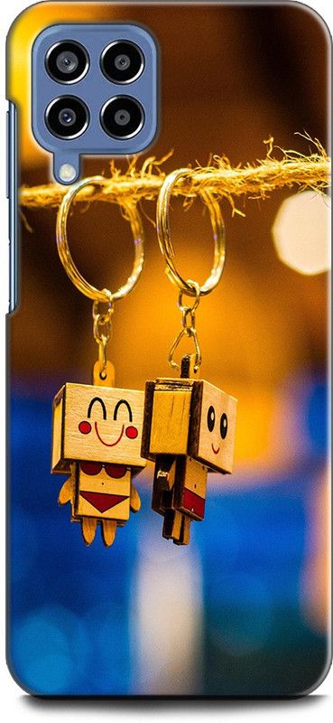 WallCraft Back Cover for SAMSUNG Galaxy M33 5G CUTE KEYCHAIN, LOVE, FOREVER, COUPLES, CUTE  (Multicolor, Dual Protection, Pack of: 1)