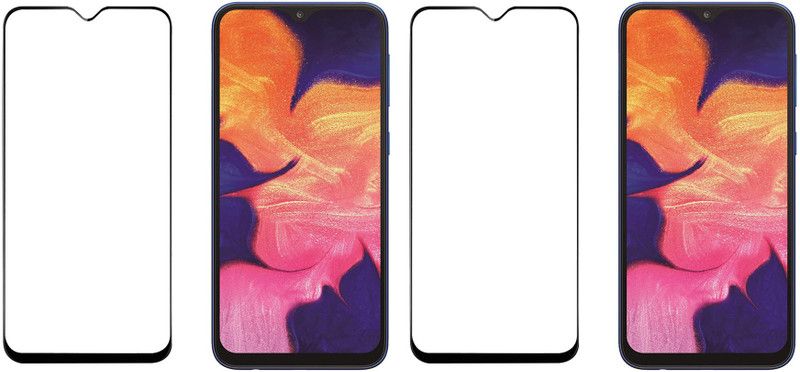 HOBBYTRONICS Edge To Edge Tempered Glass for Samsung A10  (Pack of 2)