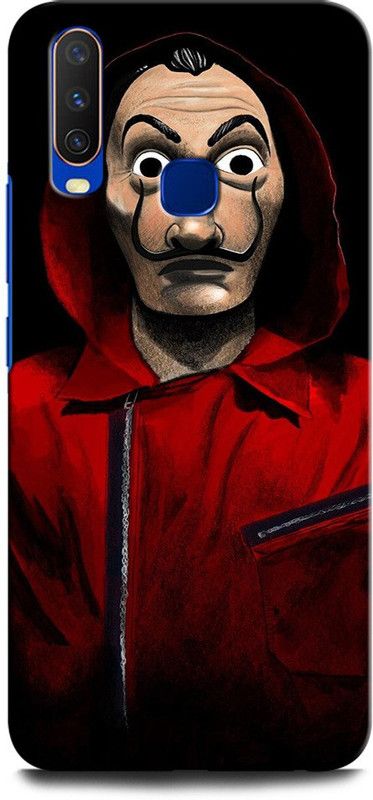 GRAFIQE Back Cover for Vivo Y15 1901 MONEY HEIST, PAPEL, PROFESSOR, SPANISH, LA CASE DE PAPEL  (Multicolor, Shock Proof, Pack of: 1)