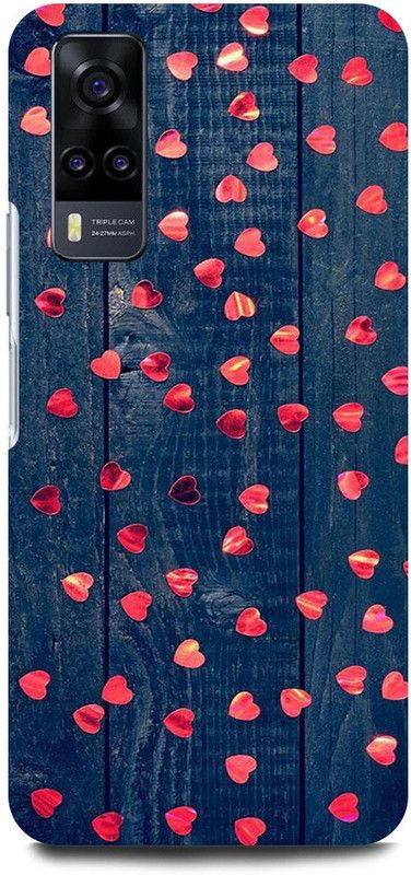 FUGGA Back Cover for Vivo Y51, V2030, HEART, RED, LOVE, GIRL, HEART, COUPLE  (Multicolor, Hard Case)