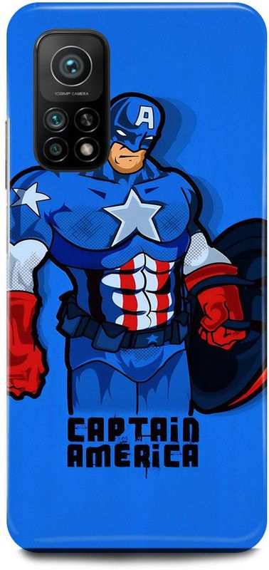 FUGGA Back Cover for Mi 10T , CAPTAIN, AMERICA, AVENGER, AVENGERS, SOLDIER  (Blue, Hard Case, Pack of: 1)