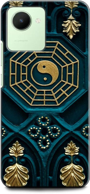 WallCraft Back Cover for Realme C30, RMX3581 BUDDHISM, ELEMENT, GOLD, YIN YANG, ART, TEXTURE  (Multicolor, Dual Protection, Pack of: 1)